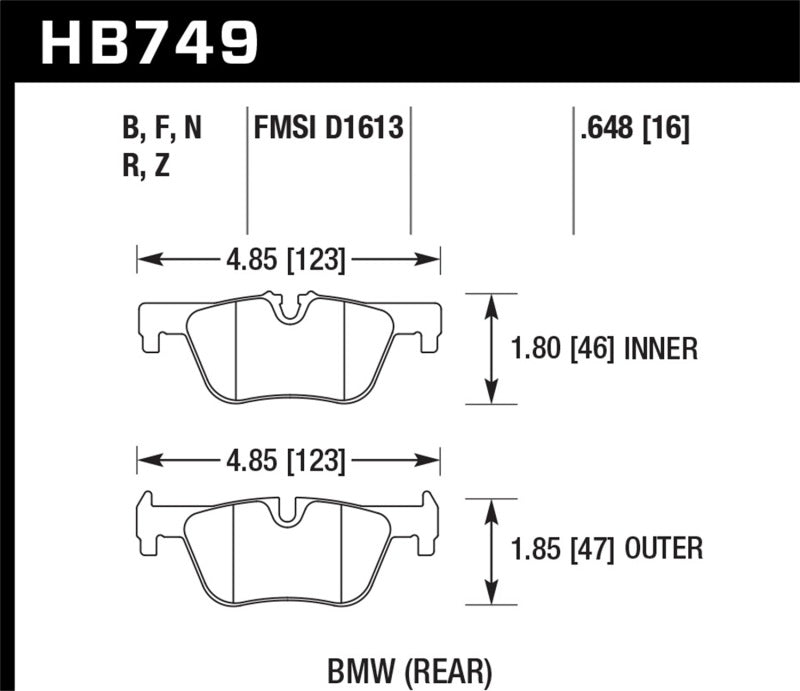 Plaquettes de frein arrière PC Hawk 13-14 BMW 328i/328i xDrive / 2014 428i/428i xDrive