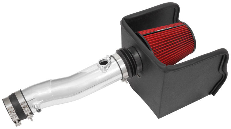 Kit d'admission d'air Spectre 16-18 Toyota Tacoma V6-3.5LF/I - Poli avec filtre rouge