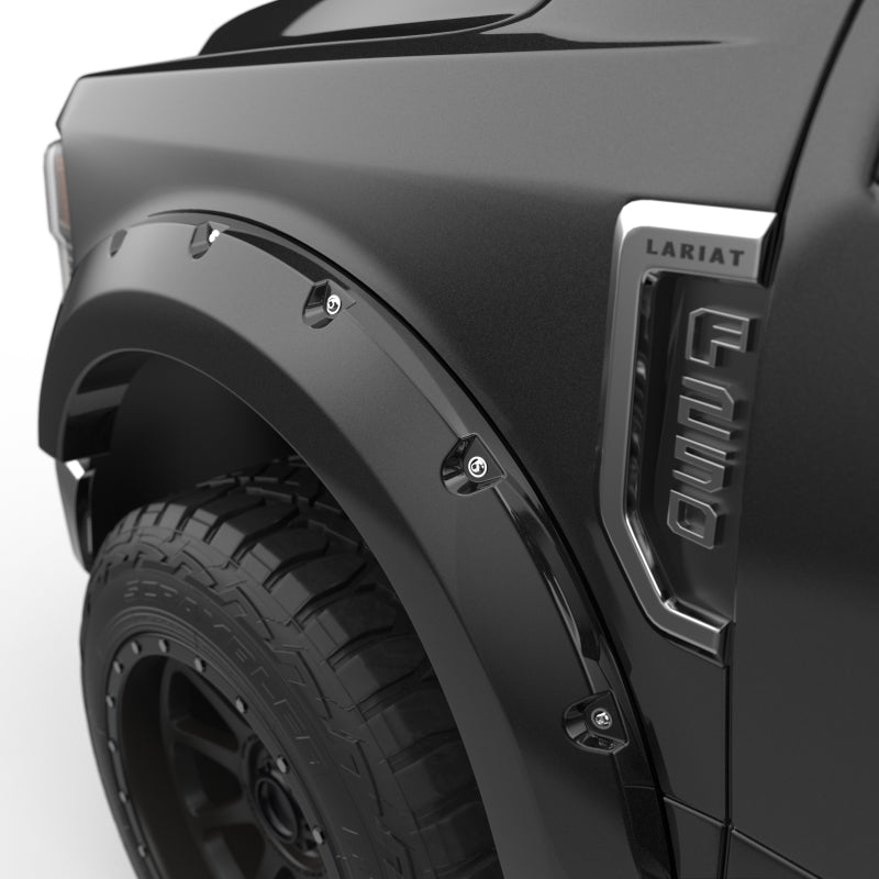 EGR 2017 Ford Super Duty Bolt-On Look Color Match Fender Flares - Set - Shadow Black