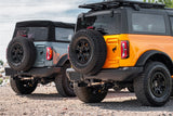 Corsa 21-22 Ford Bronco 2,7 L 2 portes 2,75 po Cat-Back double échappement arrière avec embouts noirs à coupe droite de 4 po