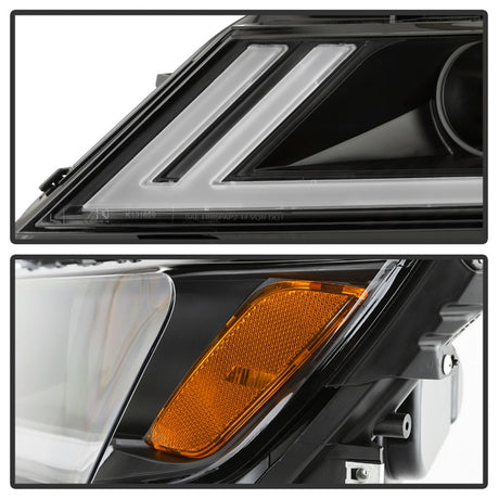 Phares halogènes DRL Proj xTune 14-18 pour Chevy Impala (sauf Limited) - Noir (PRO-JH-CIM15-LB-BK)