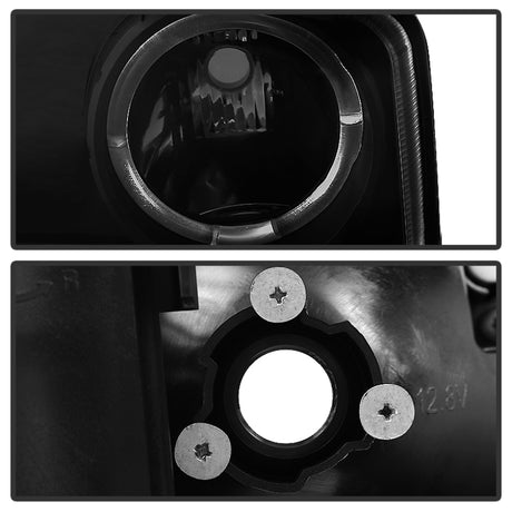 Phares de projecteur Spyder GMC Sierra 1500/2500 99-06 LED Halo LED Blk Smke PRO-YD-CDE00-HL-BSM