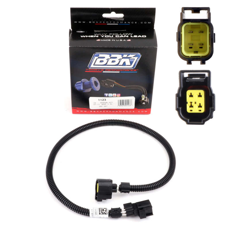 Extension de faisceau de câbles de capteur d'O2 BBK 07-11 Jeep Wrangler 3,8 L (1 pièce) 24 pour tubes longs BBK 4050/40500