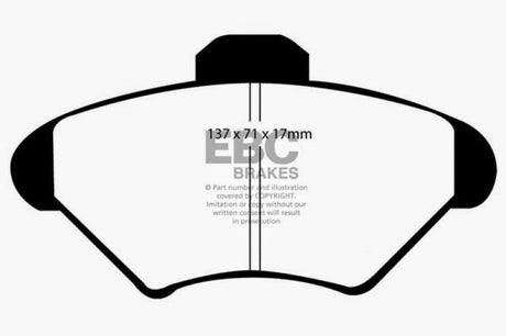 Plaquettes de frein avant EBC Redstuff pour Ford Mustang 3.8 94-98