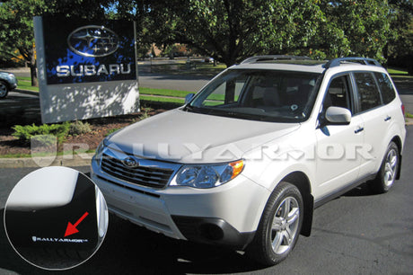 Bavette garde-boue Rally Armor 09-13 Subaru Forester noire UR avec logo blanc
