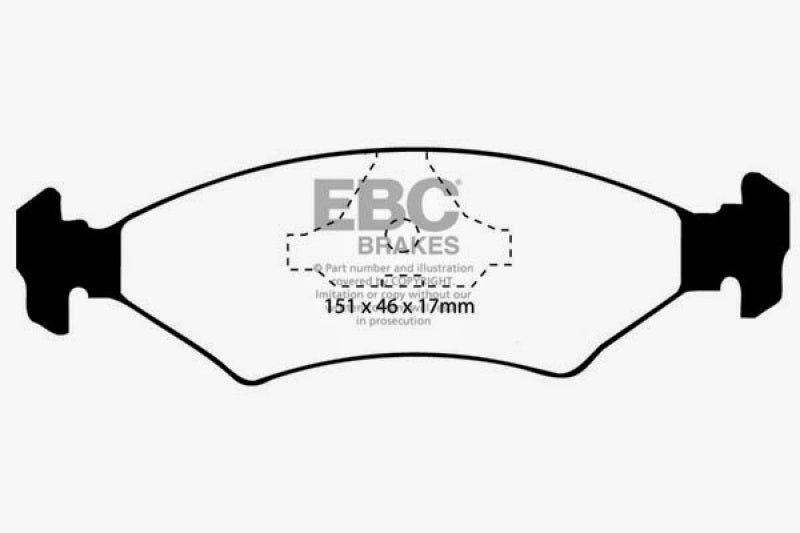 Plaquettes de frein avant EBC 93-97 Kia Sephia 1.6 Ultimax2