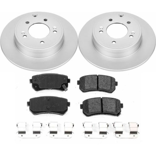 Power Stop 16-19 Hyundai Sonata Rear Z17 Evolution Geomet Coated Brake Kit