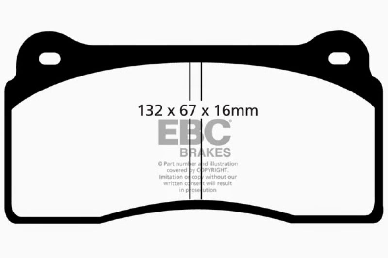 Plaquettes de frein avant EBC 99-03 Aston Martin DB7 5.9 Redstuff