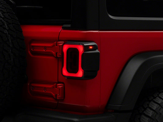 Raxiom 18-23 Jeep Wrangler JL Axial Series Carver LED Tail Lights- Blk Housing (Smoked Lens)