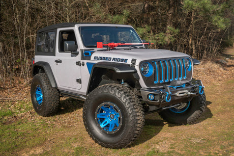 Ensemble d'élargisseurs d'ailes Rugged Ridge Max Terrain avant et arrière 18-22 Jeep Wrangler JL