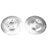 Disques de frein arrière Power Stop 2018 Jaguar E-Pace Evolution percés et fendus - Paire