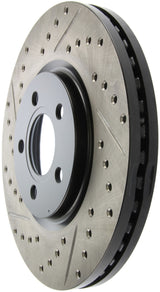 StopTech 03-09 Chrysler PT Cruiser Tur / 03-05 Dodge Neon SRT-4 Front Right Slotted & Drilled Rotor