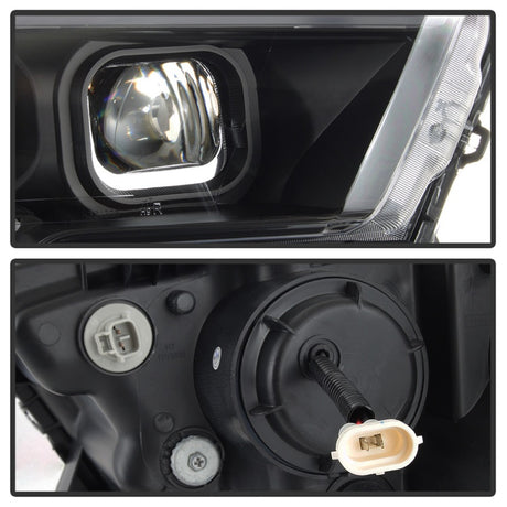 Phares de projecteur à barre lumineuse DRL xTune pour Toyota Tacoma 16-18 - Noir PRO-JH-TTA16-LBDRL-BK