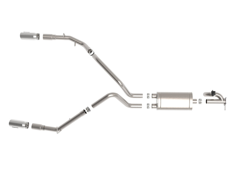 Échappement Cat-Back aFe Gemini XV 3 pouces 304 SS 19-21 Ram 1500 V8 5,7 L Hemi avec embouts polis