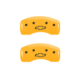 MGP 4 Caliper Covers Engraved Front & Rear Bowtie Yellow finish black ch