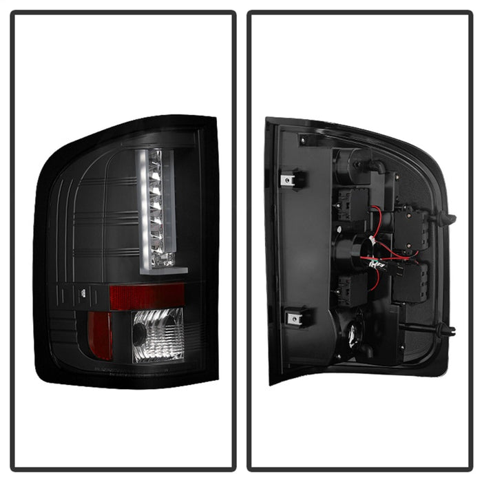 Feux arrière à DEL Spyder Chevy Silverado 07-13 Version 2 - Noir ALT-YD-CS07V2-LED-BK