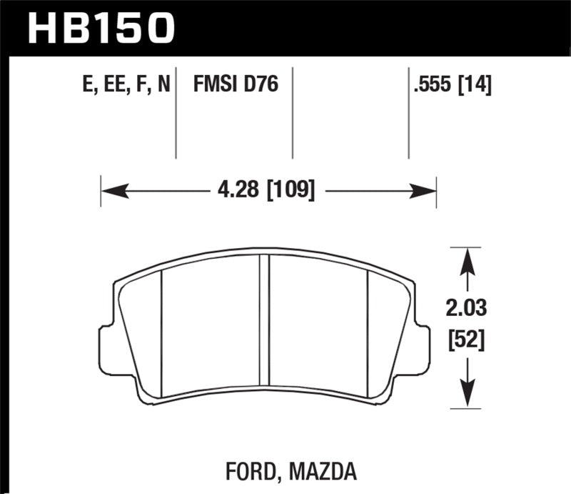 Plaquettes de frein avant de course bleues 9012 pour Mazda B2000 79-84 / RX-2 70-74 / RX-4 74-78 / RX-7 79-85