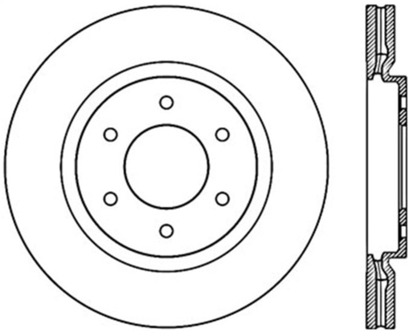 Rotor cryogénique fendu avant droit StopTech Power Slot 08-09 Infiniti QX4/QX56 / 07-09 Nissan Armada