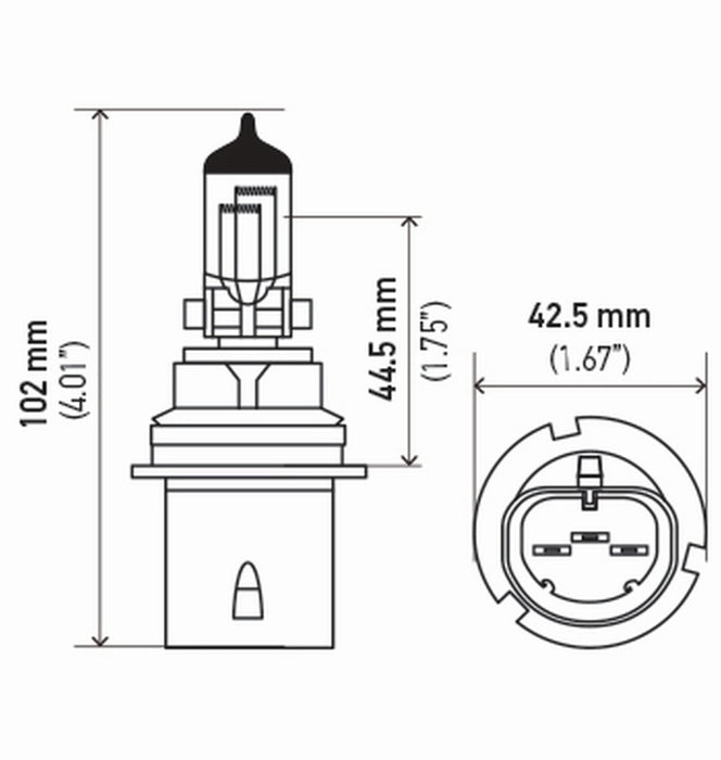 Ampoule Hella 9004/Hb1 12V 65/45W P29T T46 (2)