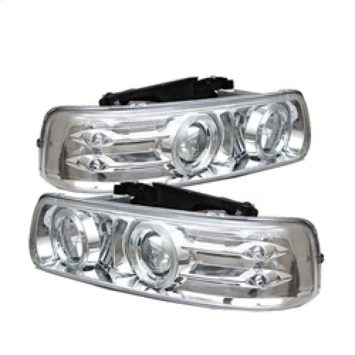 Spyder Chevy Silverado 1500/2500 99-02Phares de projecteur LED Halo LED Chrome PRO-YD-CS99-HL-C