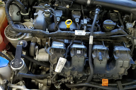 Séparateur d'huile côté passager J&amp;L 13-19 Ford Fusion 2.0L EcoBoost 3.0 - Anodisé transparent