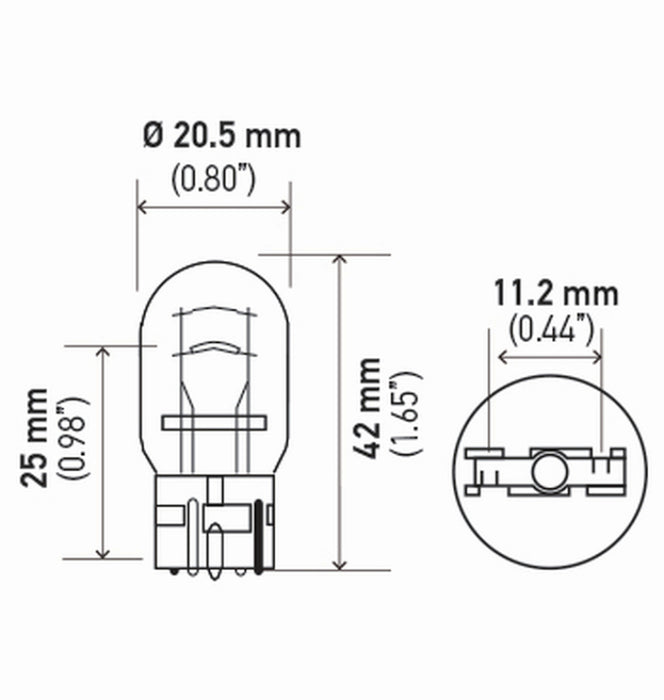 Ampoule Hella 7443 12V 21/5W W3X16Q T65 (2)