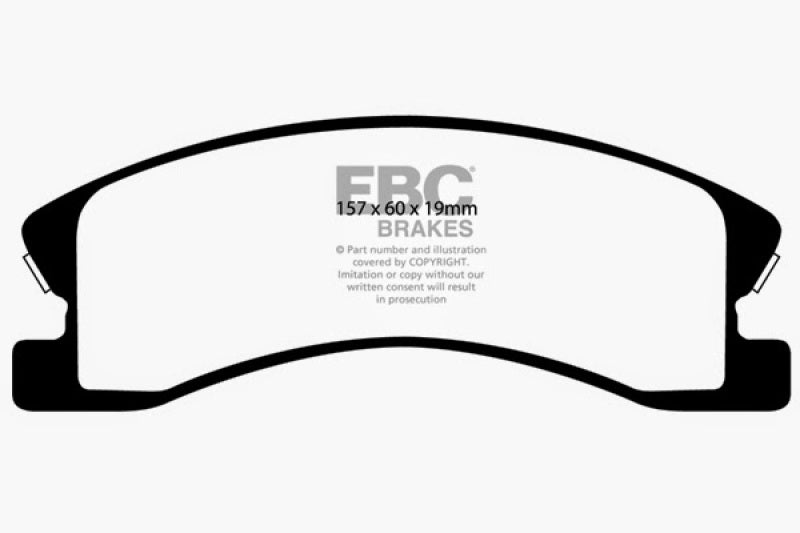 Plaquettes de frein avant EBC Yellowstuff pour Jeep Grand Cherokee 4.0 (Akebono) 99-04