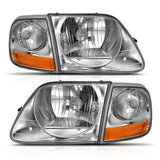 Phare avant en cristal ANZO 1997-2003 Ford F-150 G2 transparent avec feu de stationnement