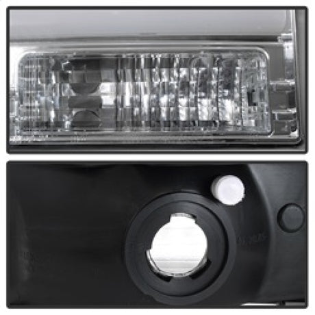 Phares de projecteur à barre lumineuse Spyder 99-04 Ford F-250 Super Duty - Chrome (PRO-YD-FF25099V2-LB-C)