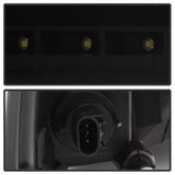 xTune Dodge Ram 2009-2014 Halo LED Projector Headlights - Black Smoke PRO-JH-DR09-CFB-BSM