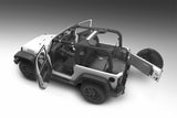 Kit de plancher avant 2 pièces pour Jeep JL 2 portes 2018+ BedRug (avec boucliers thermiques)