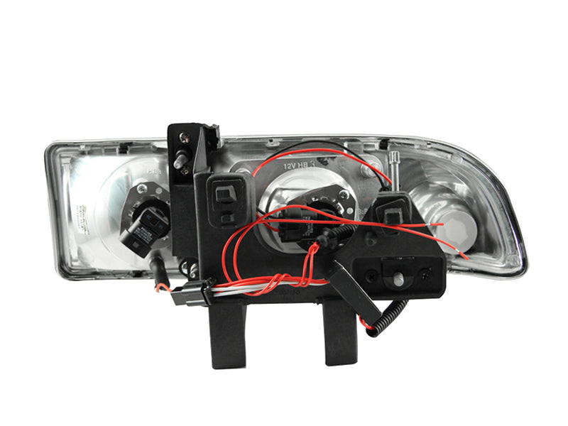 Phares de projecteur ANZO 1998-2005 Chevrolet S-10 avec halo chromé