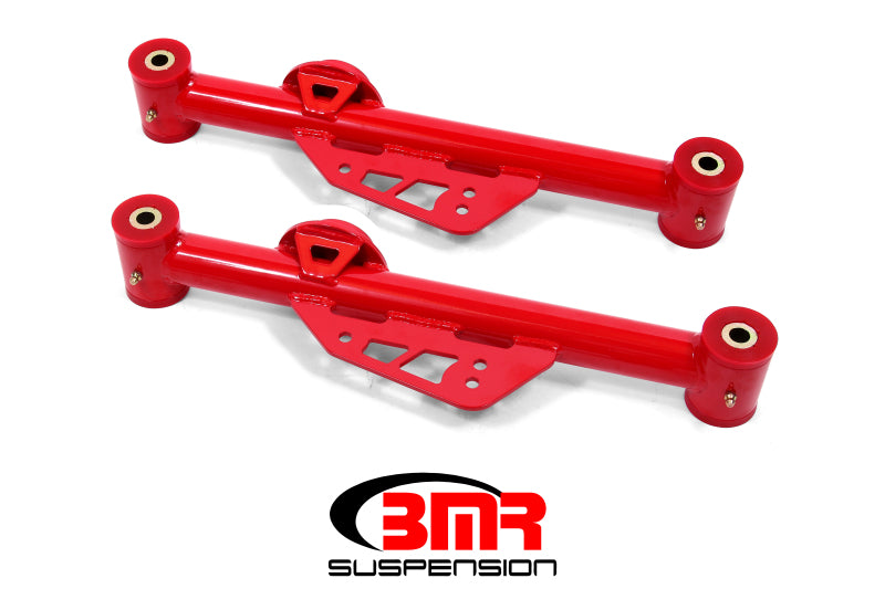 Bras de suspension inférieurs non réglables BMR 99-04 Mustang (polyuréthane) - Rouge