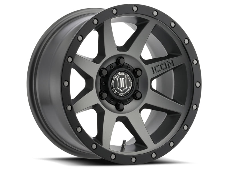 ICON Rebound Pro 17x8.5 6x5.5 0mm Offset 4.75in BS 106.1mm Bore Titanium Wheel