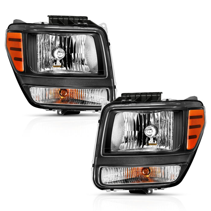 Phare avant ANZO 2007-2012 Dodge Nitro Crystal Noir Ambre