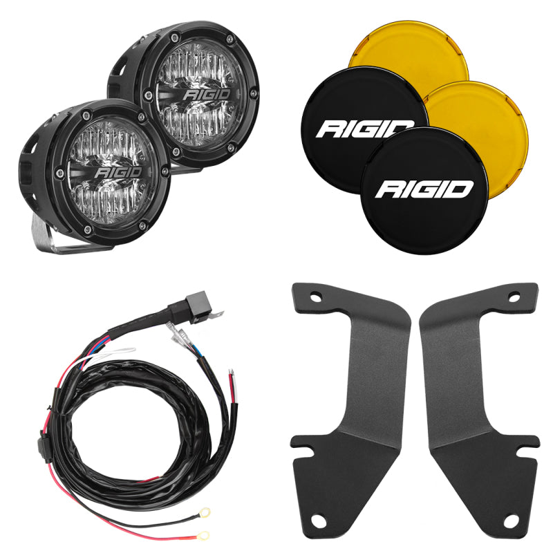 Kit d'éclairage pour montant A de Toyota Tundra 14-20 de Rigid Industries (avec transmission série 360 ​​de 4 po)