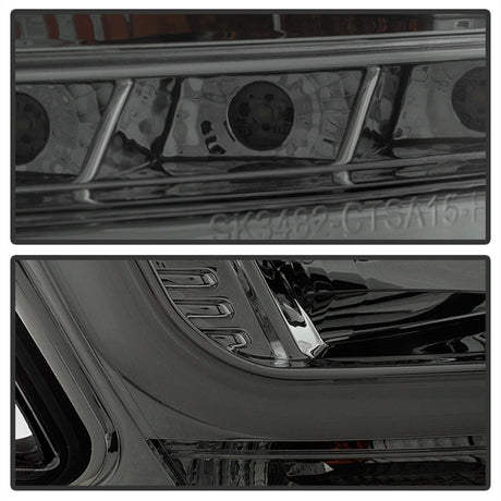 Phares de projecteur Spyder Chevy Tahoe / Suburban 2015-2016 - DRL LED - Fumée PRO-YD-CTA15-DRL-SM