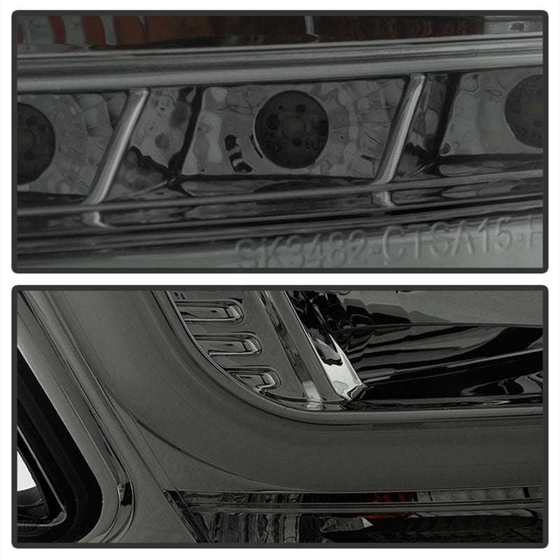 Phares de projecteur Spyder Chevy Tahoe / Suburban 2015-2016 - DRL LED - Fumée PRO-YD-CTA15-DRL-SM