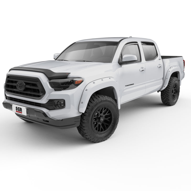 EGR 16+ Toyota Tacoma w/Mudflap Bolt-On Look Color Match Fender Flares - Set - Super White