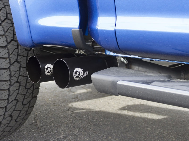 Échappements aFe Rebel 3 pouces SS Cat-Back 15-16 Ford F-150 EcoBoost V6 2,7/3,5 L V8 5,0 L avec embouts noirs