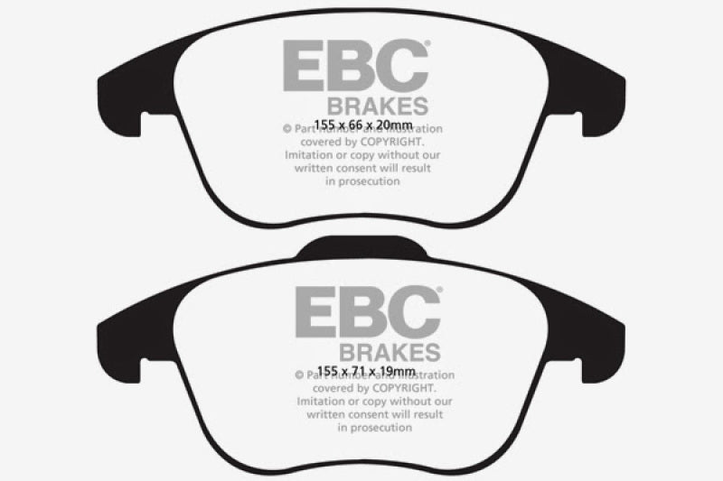 Plaquettes de frein avant EBC 15 et plus pour Audi Q3 2.0 Turbo Yellowstuff