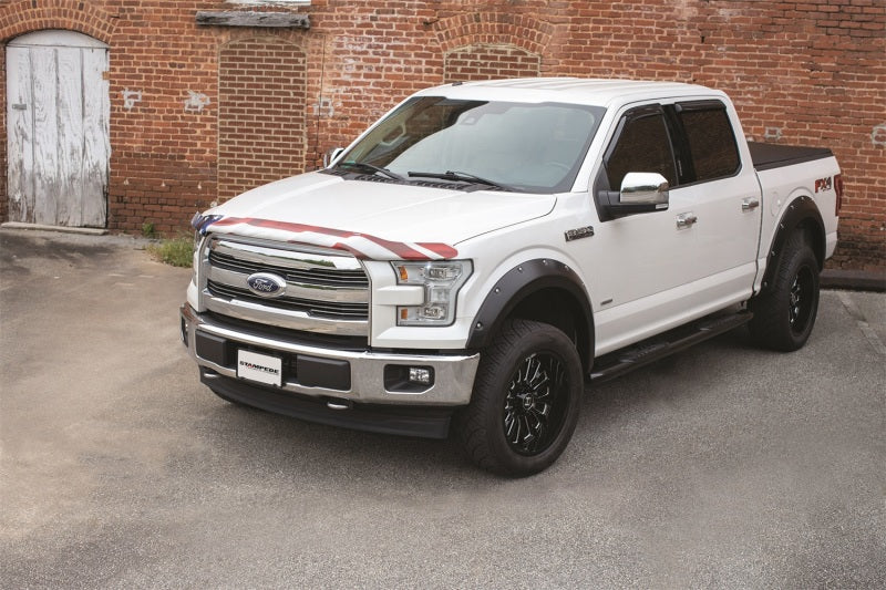 Déflecteur de vent latéral Tape-Onz pour camionnette Ford F-150 Crew Cab Stampede 2015-2019 4 pièces - Fumé