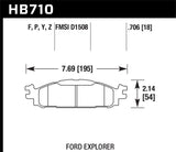 Plaquettes de frein en céramique hautes performances Hawk Ford/Lincoln 11-13 Explorer/09-13 Flex/10-13 Taurus/MKS/MKT