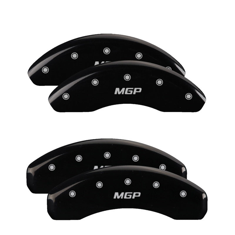 MGP Front set 2 Caliper Covers Engraved Front MGP Black finish silver ch