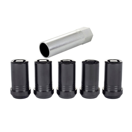 Jeu d'écrous de blocage de roue McGard - 5 pk. (Tuner à siège conique) M14X1,5 / 22 mm Hex / 1,648 po OAL - Noir