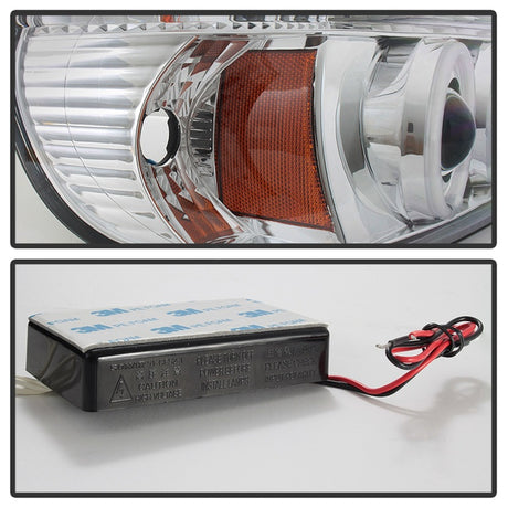 Phares de projecteur Spyder Ford Explorer 95-01 1PC LED Halo Chrm PRO-YD-FEXP95-HL-1PC-C