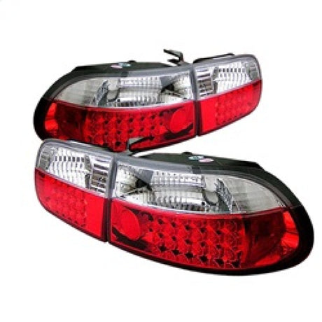 Feux arrière LED Spyder Honda Civic 92-95 3DR Rouge Clair ALT-YD-HC92-3D-LED-RC