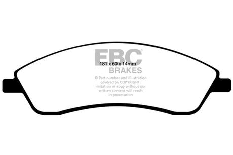 Plaquettes de frein avant EBC Ultimax2 pour Cadillac CTS 2.8 (suspension sportive) 06-07