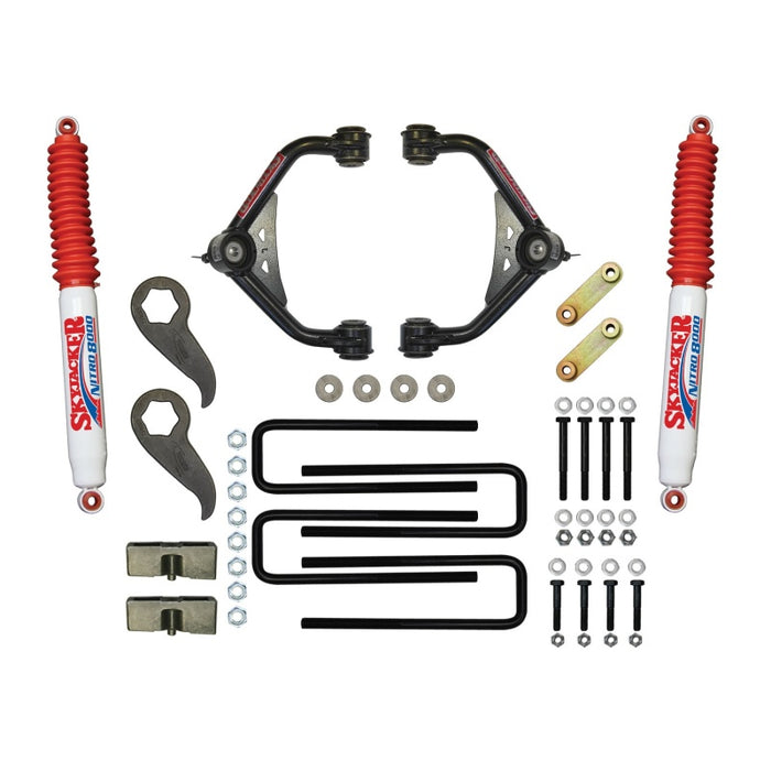 Kit de levage UCA 3-3,5 pouces avec amortisseurs arrière Nitro 8000 pour Skyjacker 2011-2019 GM 2500HD/3500HD 2WD/4WD