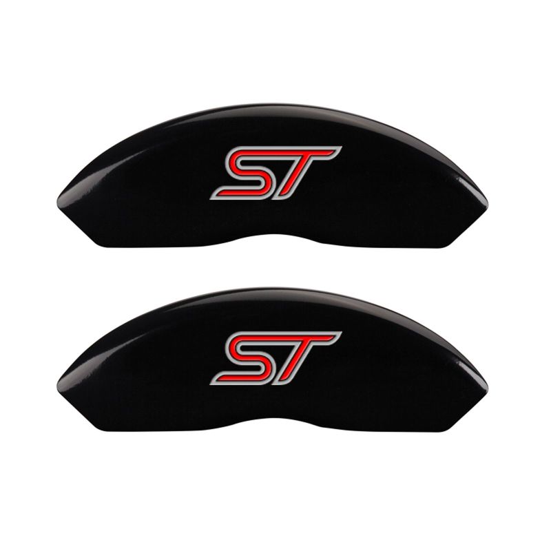 Couvre-étriers MGP 4 gravés avant et arrière sans boulons/finition noire St Silver Char 2017 Ford Fusion